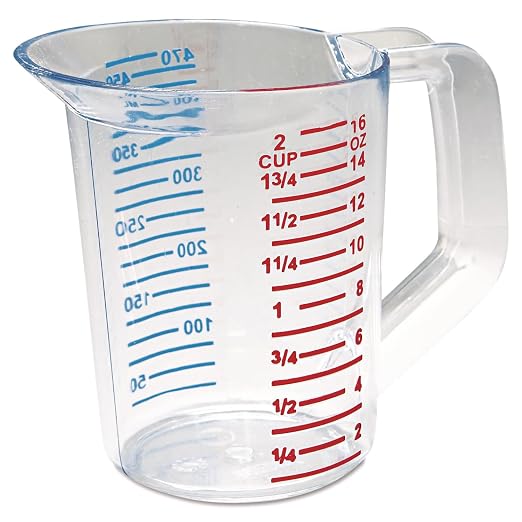 Rubbermaid Commercial Products Bouncer Clear Measuring Cup 2-Cup/0.5-Quart by RubbermaidCommercialProducts