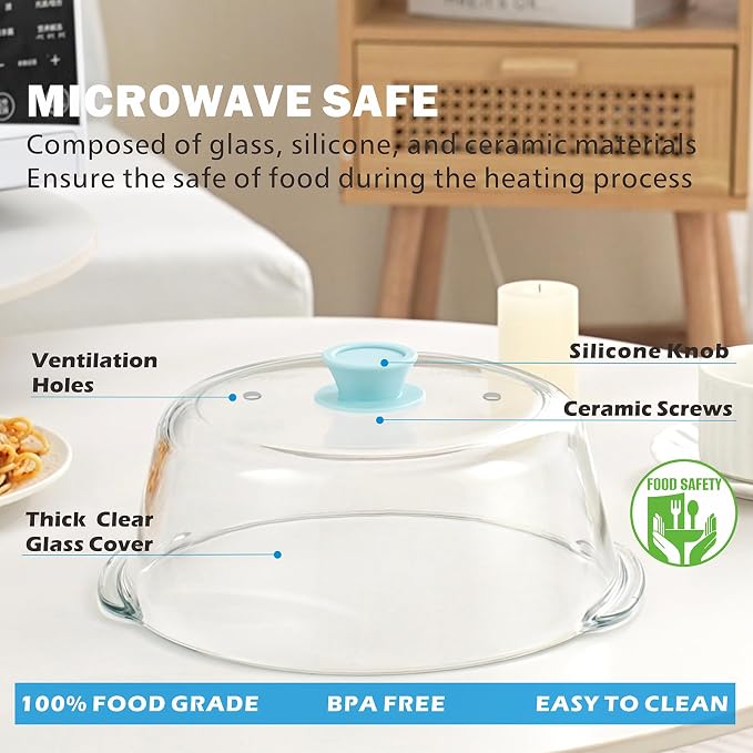 Tall Glass Microwave Splatter Cover - Image 5