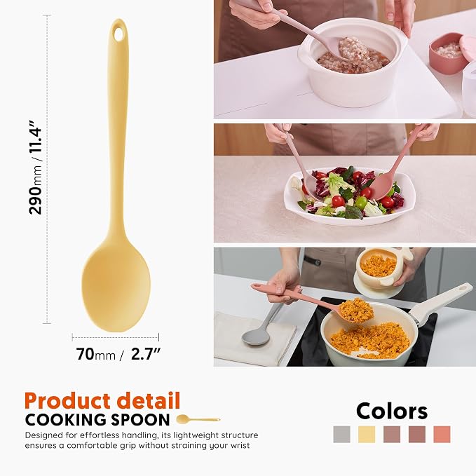 Multi Platinum Silicone Cooking Spoon - Image 2