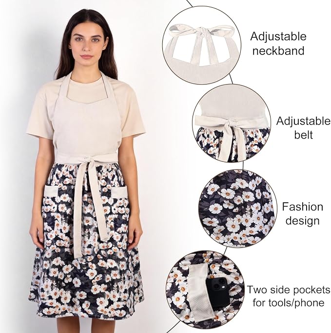 Cute Floral Aprons for Women - Image 2