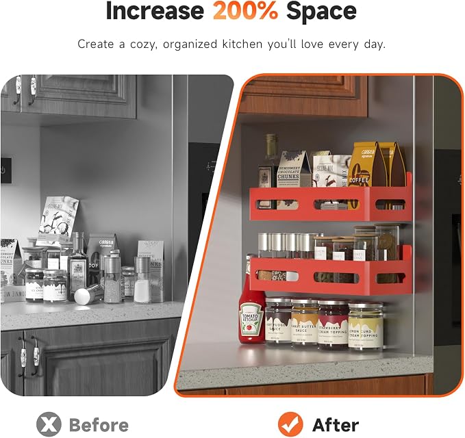 Sevenblue 4 Pack Strong Magnetic Spice Rack - Image 3