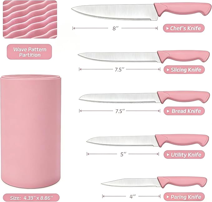 Knife Set, 6-Piece Kitchen Knife Set, German High Carbon Stainless Steel - Image 2