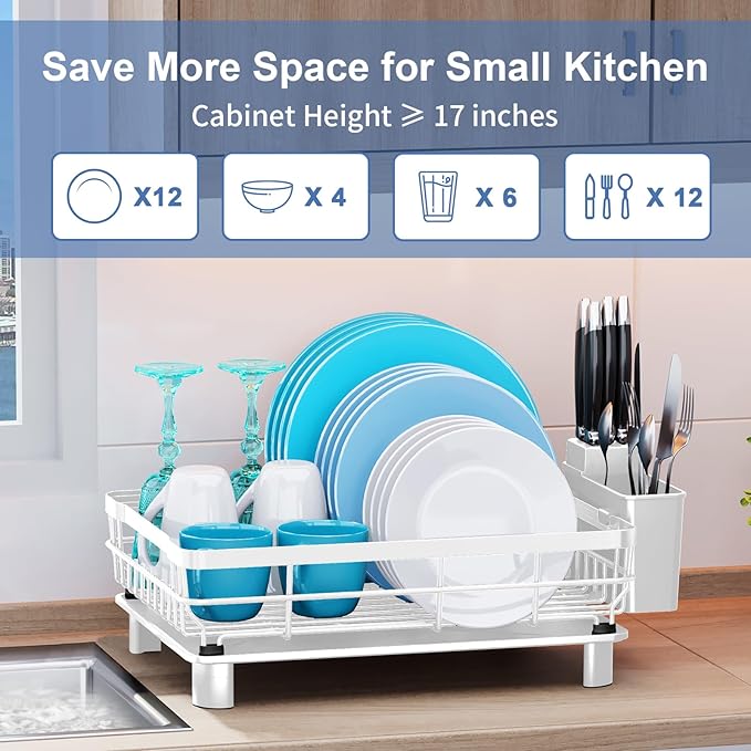 MOUKABAL Dish Drying Rack, Dish Rack, Stainless Steel Dish Racks - Image 2