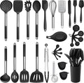 Silicone Kitchen Utensils Set, E-far 30-Piece Cooking Utensils Set by E-far