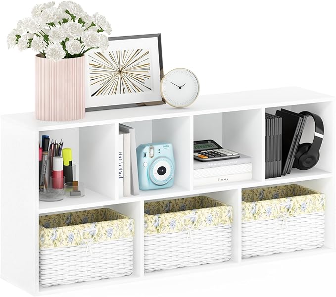 Furinno LUDER Book Shelf, 7-Cube Bookshelf, Bookcase - Image 6
