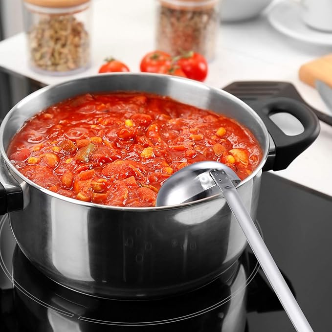 meekoo 3 Pieces Stainless Steel Ladle Soup Handle Ladle - Image 6