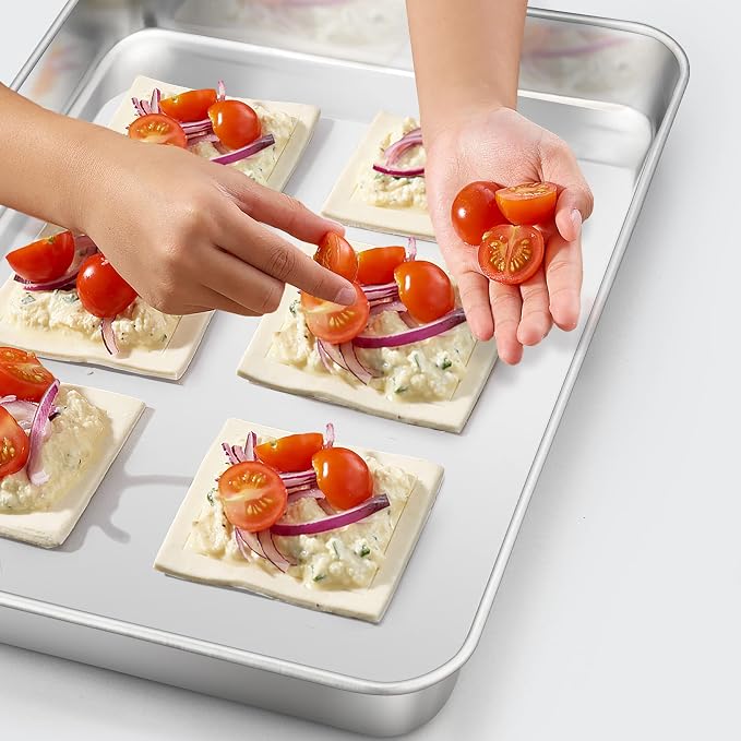 TeamFar Baking Sheet, 17.6’’ x 13’’ x 1’’ Stainless Steel Large Cookie Sheet - Image 5