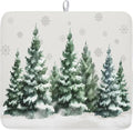 Christmas Dish Drying Mat 16x18 Inch Xmas Forest Tree Absorbent Dish Drainer by Kawani