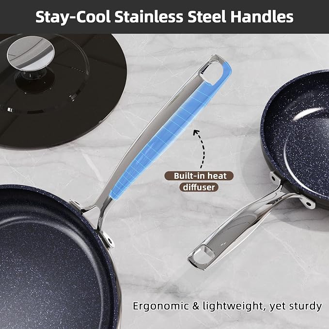 Nuwave Lux 13pc Forged Lightweight Cookware Set PFAS Free, Healthy G10 Duralon - Image 7