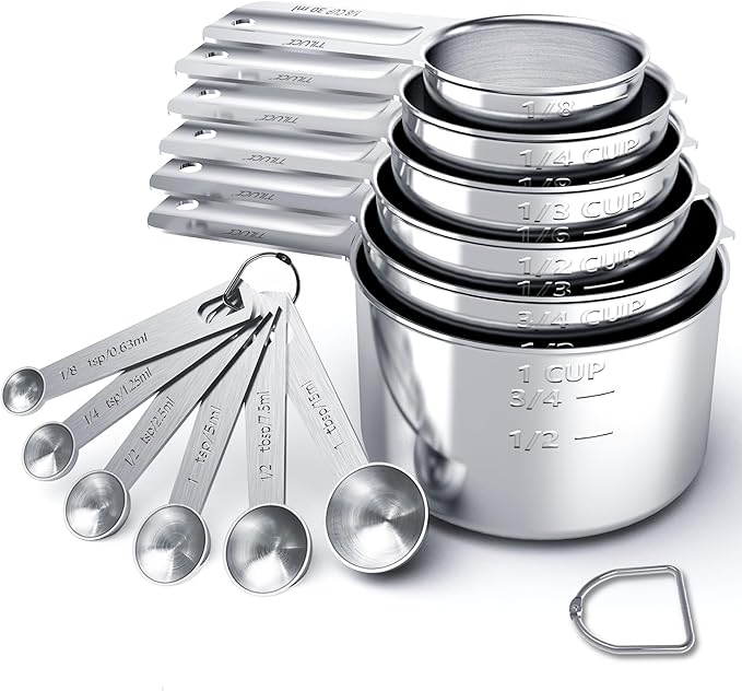 TILUCK Stainless Steel Measuring Cups & Spoons Set, Cups and Spoons, Kitchen by TILUCKBringsGoodLuck