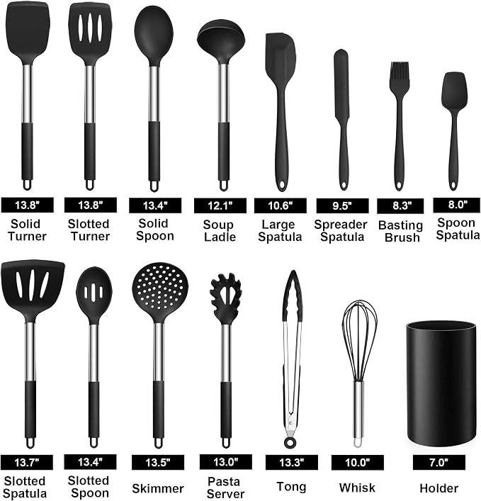 LIANYU 15-Piece Kitchen Cooking Utensils Set - Image 2