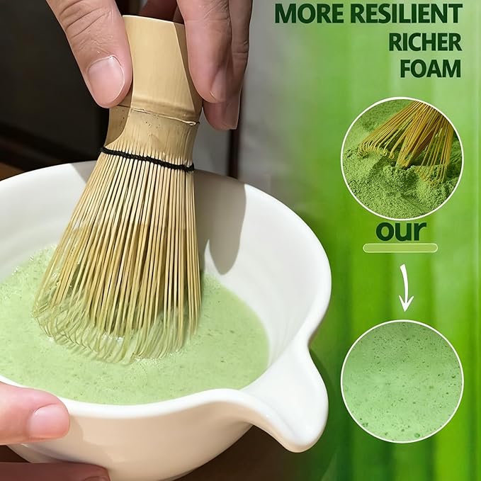 Clay&Fire Matcha Whisk, 2 Pack Handcrafted Bamboo Whisk - Image 4