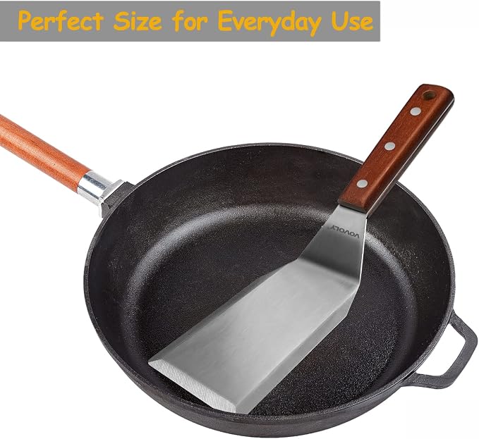 Professional Metal Spatula for Cast Iron Skillets and Flat Top Grills, Full - Image 6