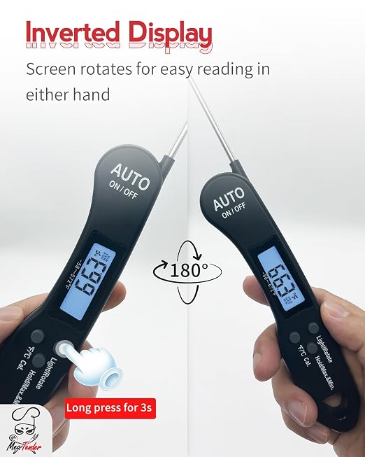5 PCs Instant Read Meat Thermometer, 1.2s Fast Read, ±1°F Accuracy, -58°F to - Image 5