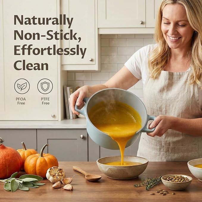 BEZIA 5.7 Quart Nonstick Ceramic Stock Pot - Image 2
