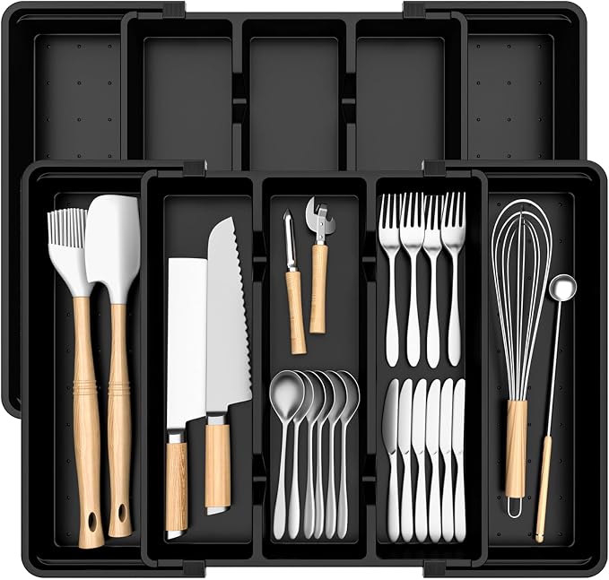 Silverware Organizer, Expandable Utensil Drawer Organizer by Unknown