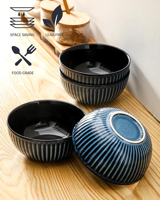 HASENSE Large Ceramic Serving Bowls 42 Oz - Image 3