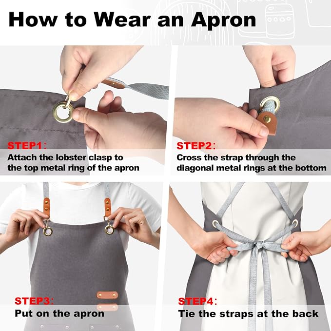 BeLuyi chef apron bib tool apron - Image 5