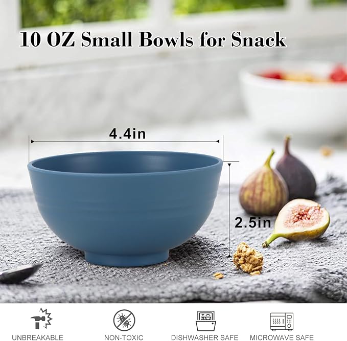 Wrova wheat straw small bowls 10oz set of 8 - Image 2