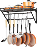 OROPY 23 Inch Wall Mounted Pot Rack Storage Shelf by OROPY