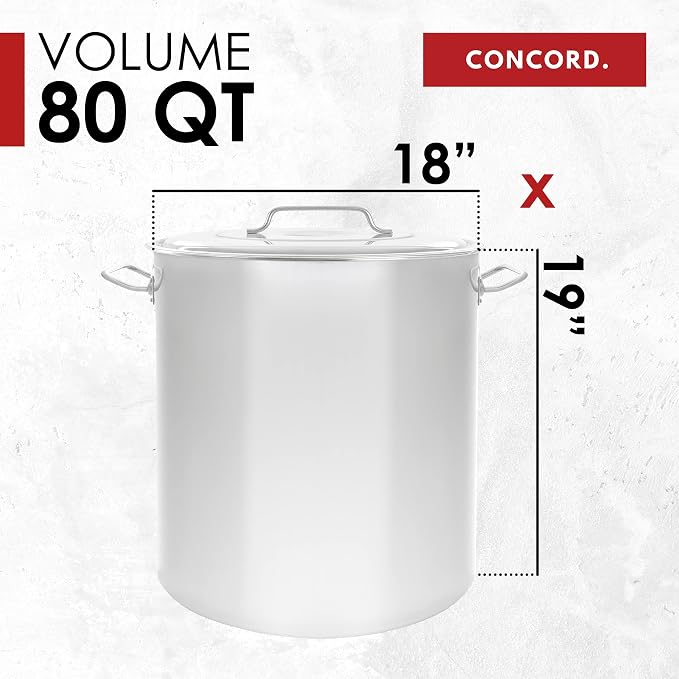 Concord Cookware Stainless Steel Stock Pot Kettle - Image 5