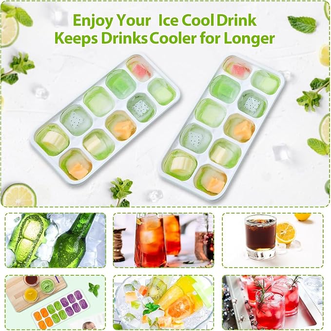 DOQAUS Ice Cube Tray with Lids - Image 6
