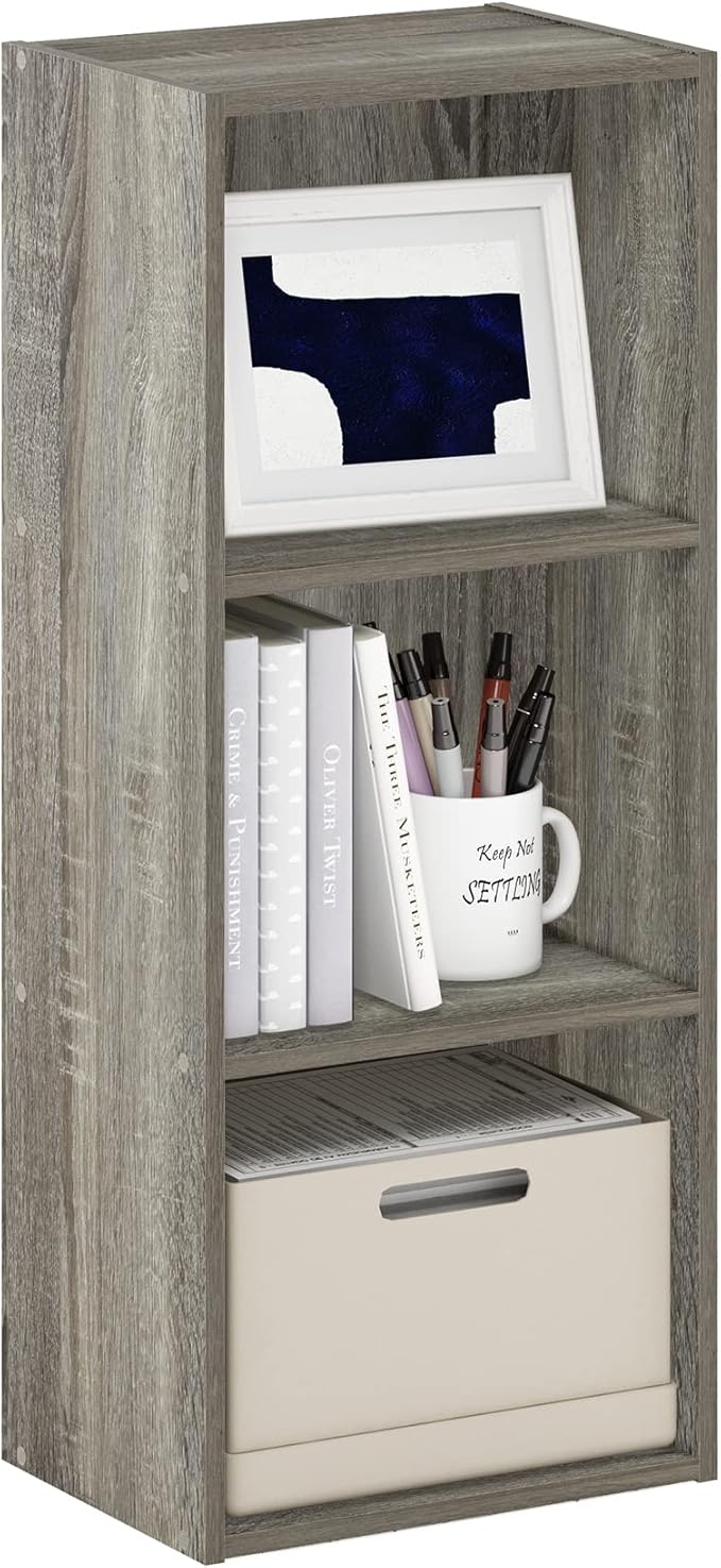 Furinno LUDER Book Shelf, 3-Cube Bookshelf, Bookcase by Furinno-FitsYourSpaceFitsYourBudget
