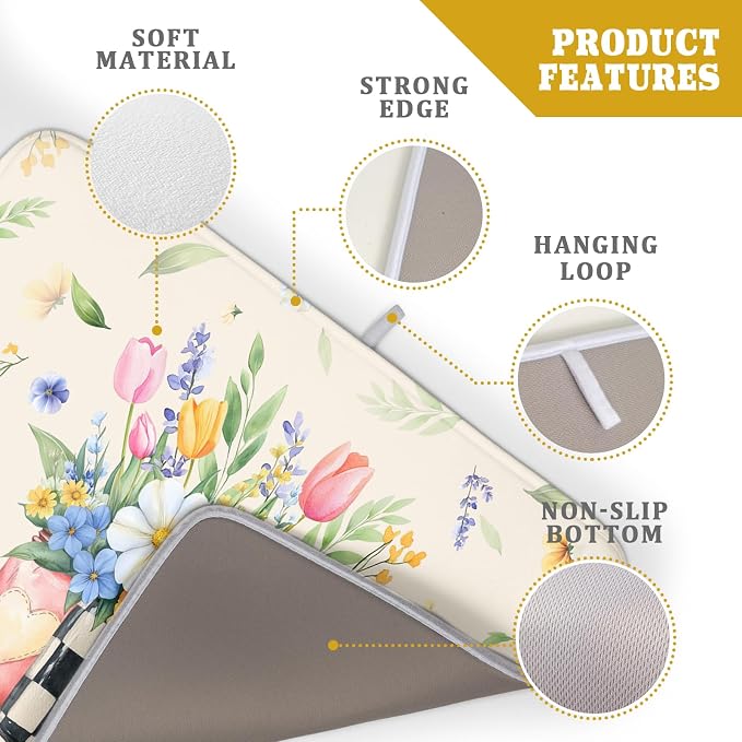 Giwawa Spring Flower Vases Dish Drying Mat - Image 4