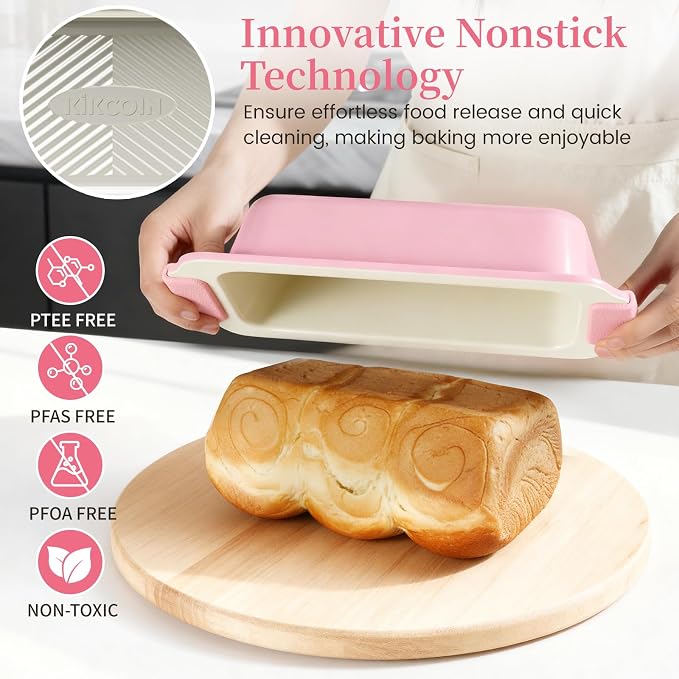 Kikcoin 25 PCS Stackable Baking Pans Set, Non-stick Bakeware Sets - Image 4