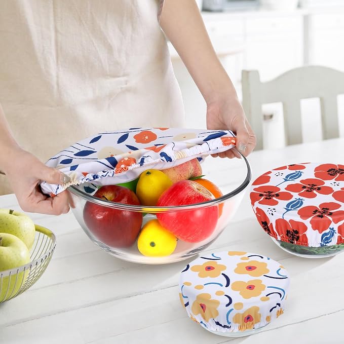 5 Pieces Bowl Covers Reusable, 5 Size Stretch Cloth Covers - Image 3