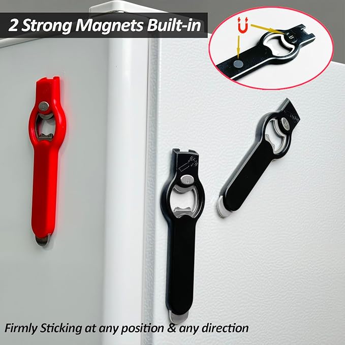 2-in-1 Magnetic Soda Can & Beer Bottle Opener-Dual Magnets - Image 3