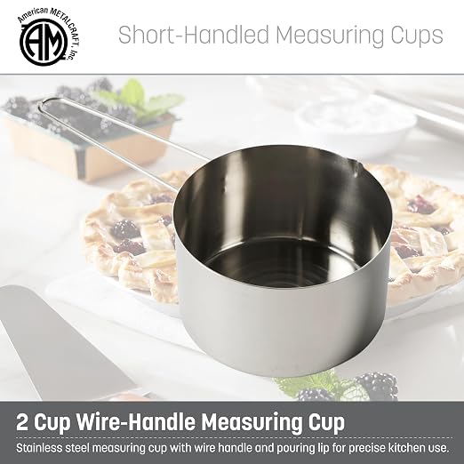 American METALCRAFT, Inc. MCW200 2-Cup Stainless Steel Measuring Cup - Image 2
