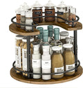 2 Tier Lazy Susan Organizer, 2-Tier Spinning Spice Rack by LIAISIMI