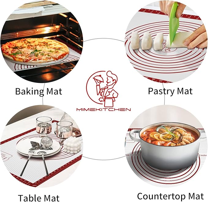 Silicone Baking Mat, Non Stick Pastry Mat Sheet - Image 3