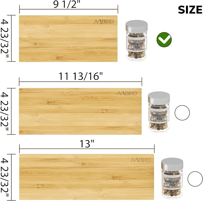 AMBIRD Bamboo Spice Drawer Organizer - Image 7
