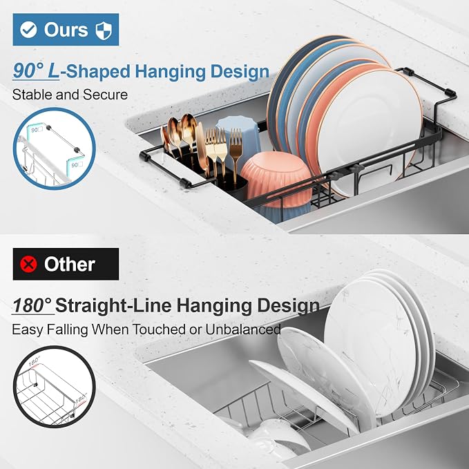 iSPECLE Small Sink Dish Drying Rack - Image 5