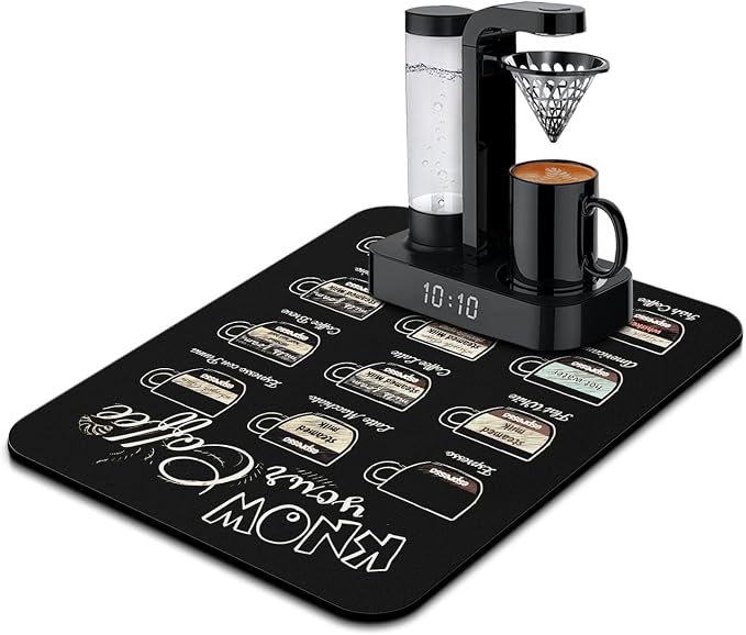 Super Absorbent Anti-Slip Silicone Dish Drying Mats by Kuyig+Home