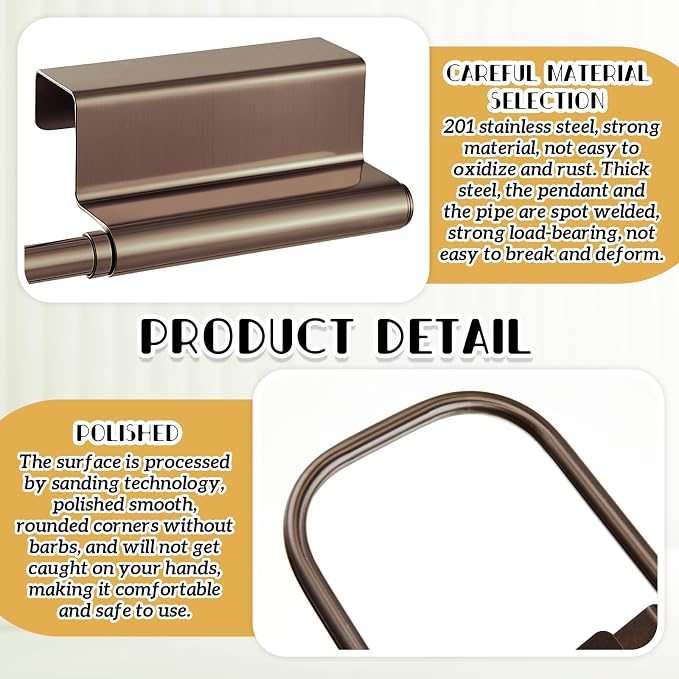 Yaocom 12.4 Inches Cabinet Door Paper Towel Holder Camper Under Sink No - Image 4