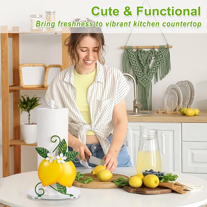 Lemon Paper Towel Roll Holder Countertop - Image 5