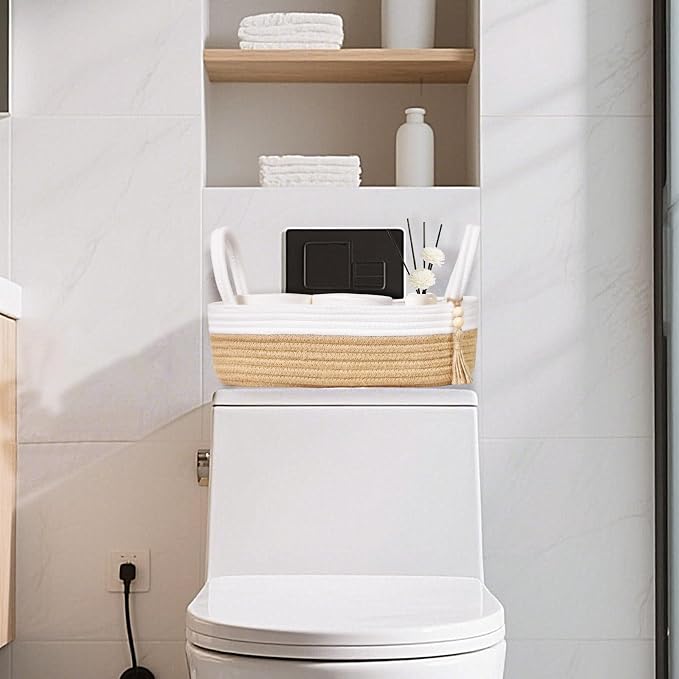 ABenkle Small Storage Basket for Toilet Tank Top - Image 4
