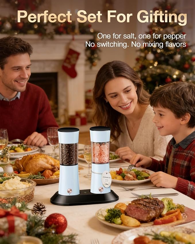 Gravity Electric Salt and Pepper Grinder Set 2-Pack - Image 7