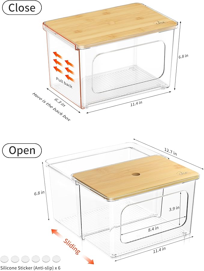 iCASA Trash Bag Dispenser Under Sink Organizer, 2-in-1 Acrylic Trash Bags Holder - Image 2