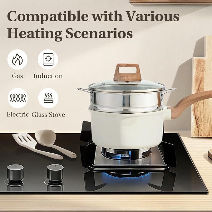 NEWBULIG 25-Piece Nonstick Cookware Set, Granite Pots and Pans - Image 6