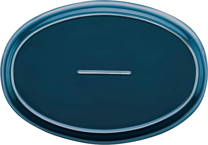 Rachael Ray Ceramics Bubble and Brown Oval Baker Set, Marine Blue - Image 3