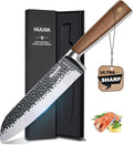 Huusk Santoku Knife 7 Inch Japanese Kitchen Knife Hand Forged Chopping Knives by HuuskKnife