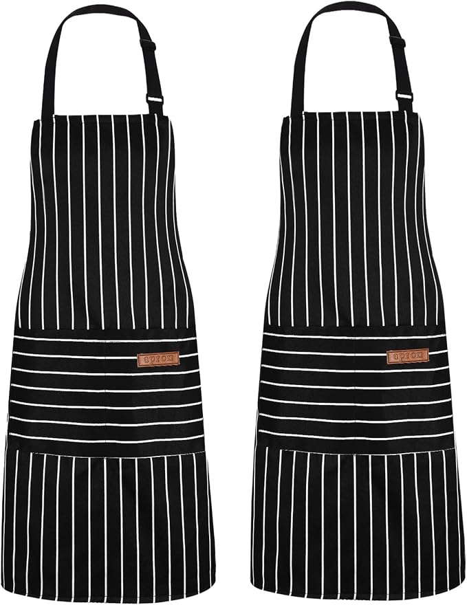 2Pack Adjustable Kitchen Apron for Women Men by ZAIORD