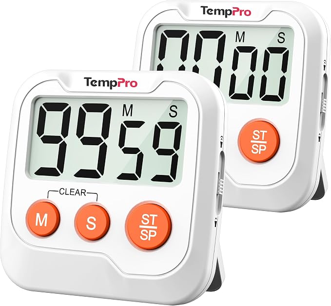 TempPro TM03 Digital Timer for Kids & Teachers, Kitchen Timers for Cooking by TempPro