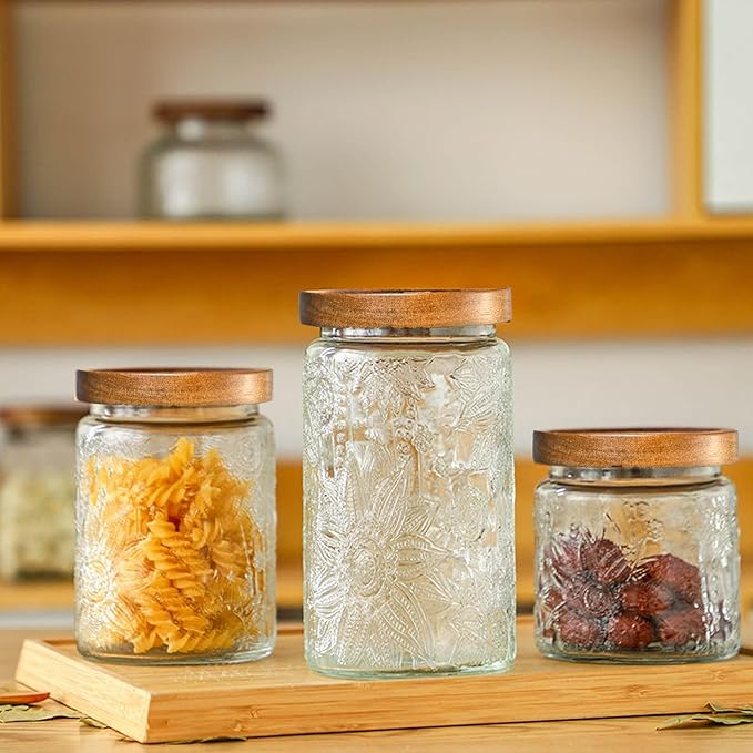 Adodeen 3-Pack 32oz Vintage Glass Jar - Image 4
