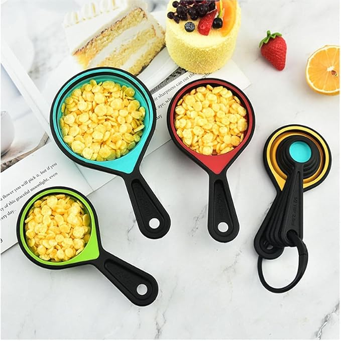 Premium Adjustable Measuring Cups and Spoons Set, 8-Piece | Collapsible - Image 5