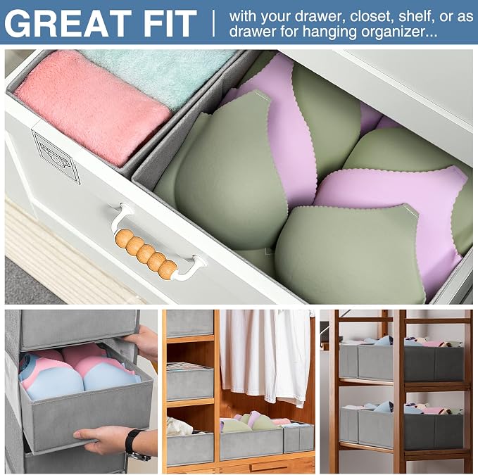 Criusia Drawer Organizer Clothes 12 Pack, Dresser Organizer - Image 4